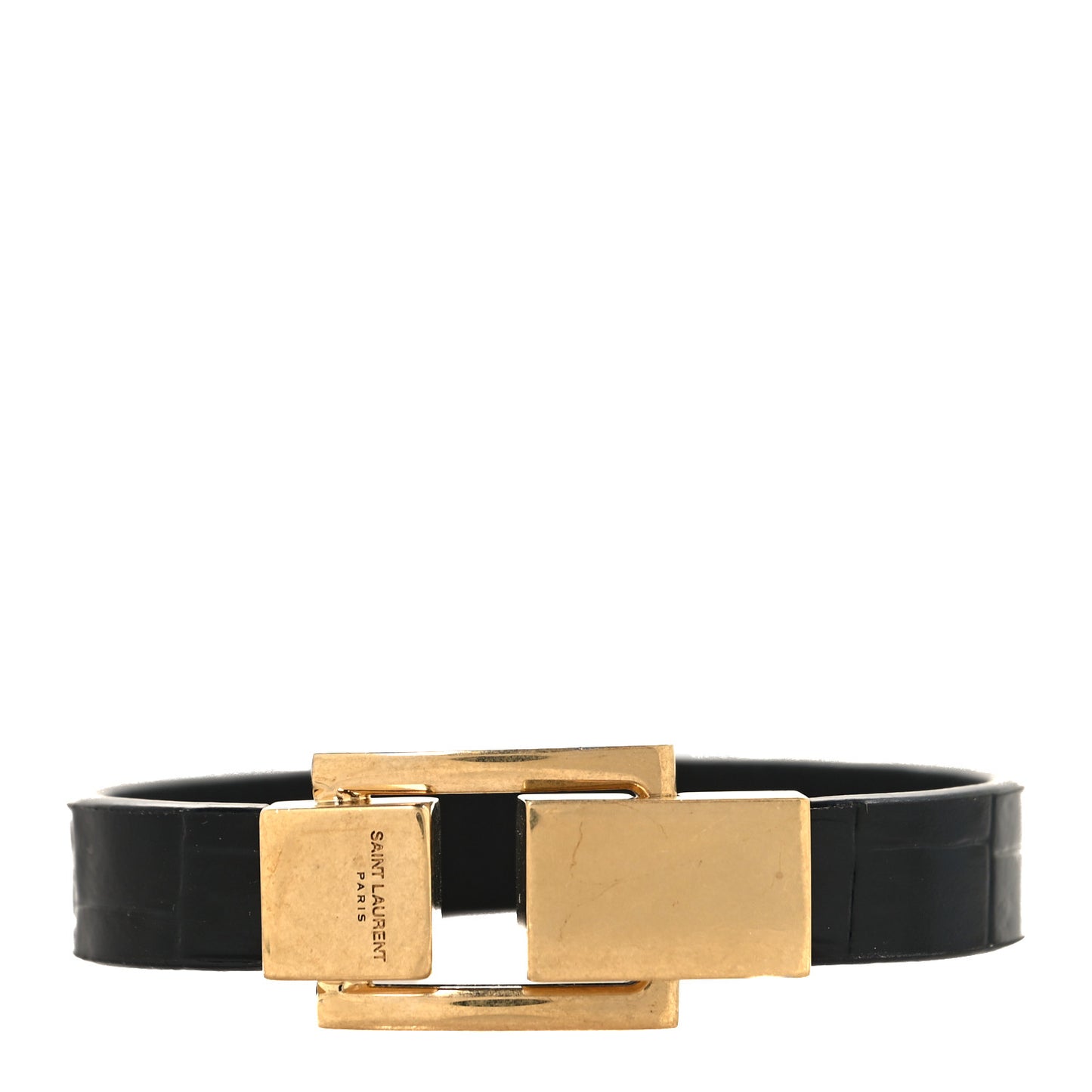 Calfskin Cocco Print Bracelet Black