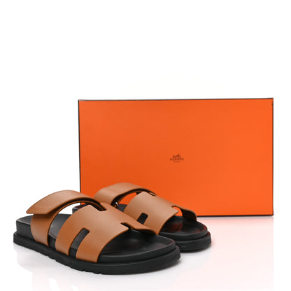 Hermes Calfskin Womens Chypre Sandals 39.5 Naturel 8 of 8