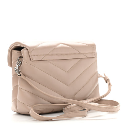 Saint Laurent Calfskin Y Quilted Monogram Toy Loulou Crossbody Bag Dark Beige 2 of 9