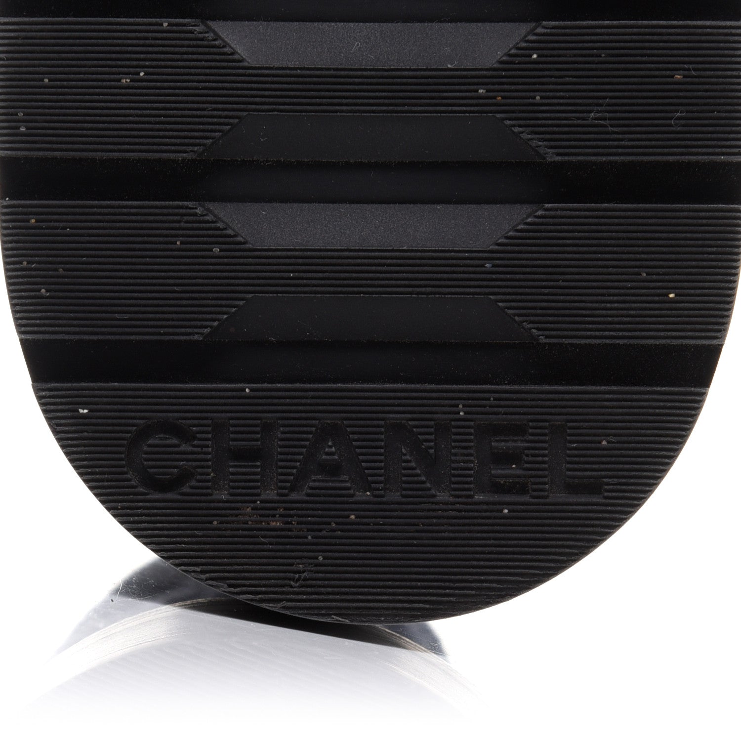 Chanel Shiny Calfskin Velvet Quilted Lace Up Combat Boots 37 Blue 7 of 13