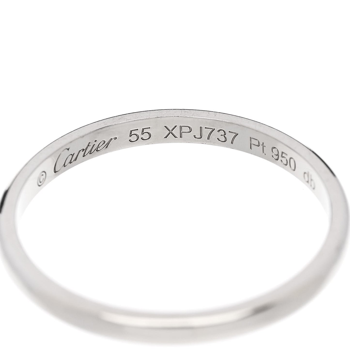Platinum 2mm 1895 Wedding Band Ring 55 7.25