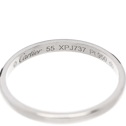 Cartier Platinum 2mm 1895 Wedding Band Ring 55 7.25 5 of 5