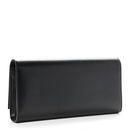 Saint Laurent Grain De Poudre Monogram Cassandre Clutch Black 2 of 8