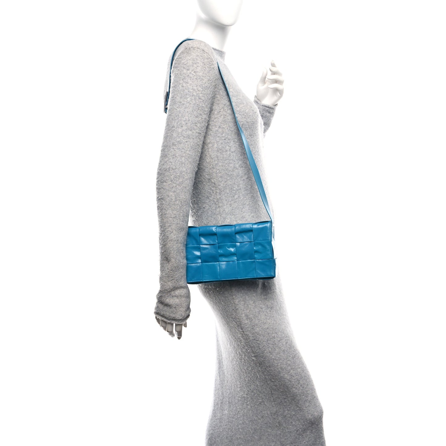 Paper Calfskin Maxi Intreccio Cassette Crossbody Bag Blaster