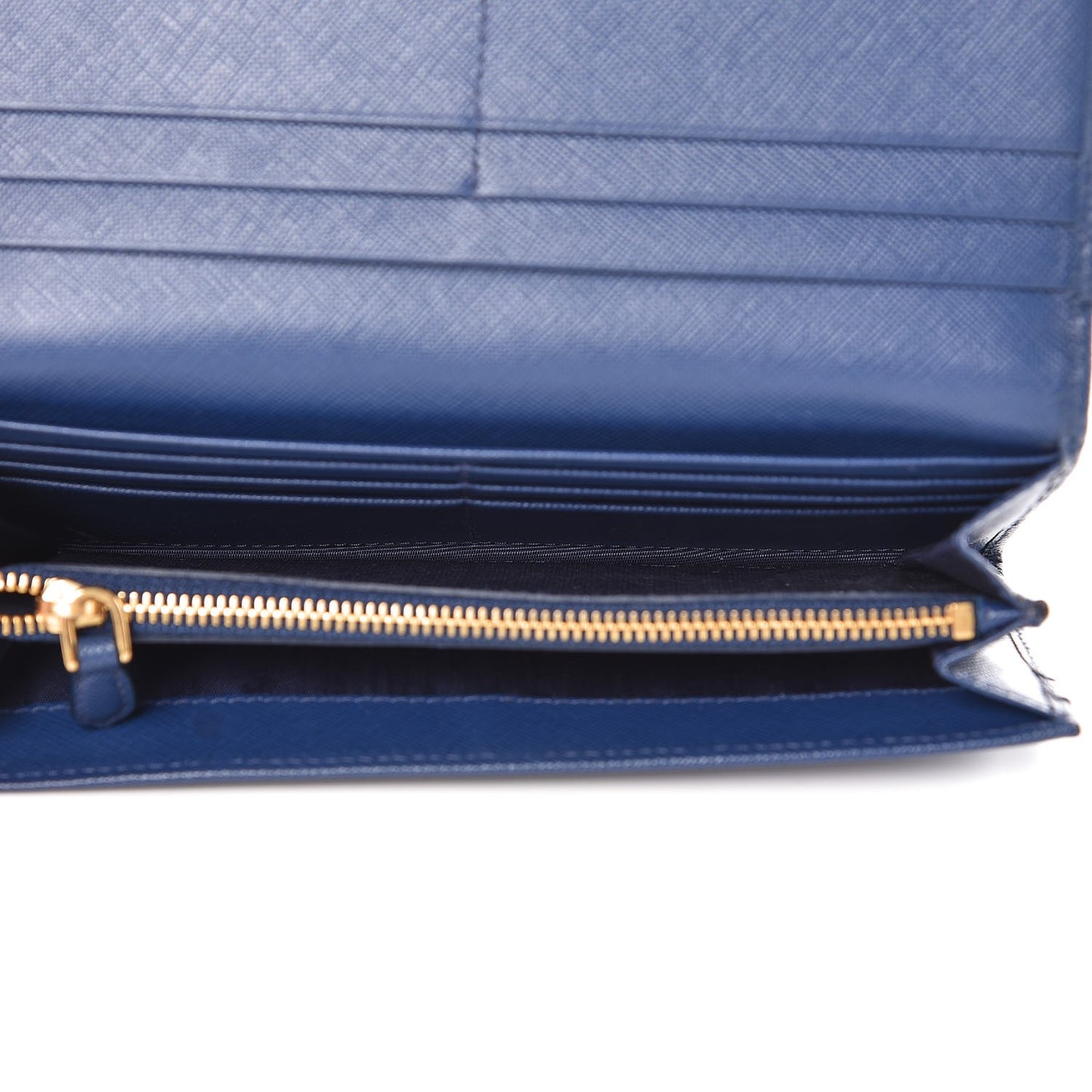 Saffiano Metal Continental Flap Wallet Bleuette