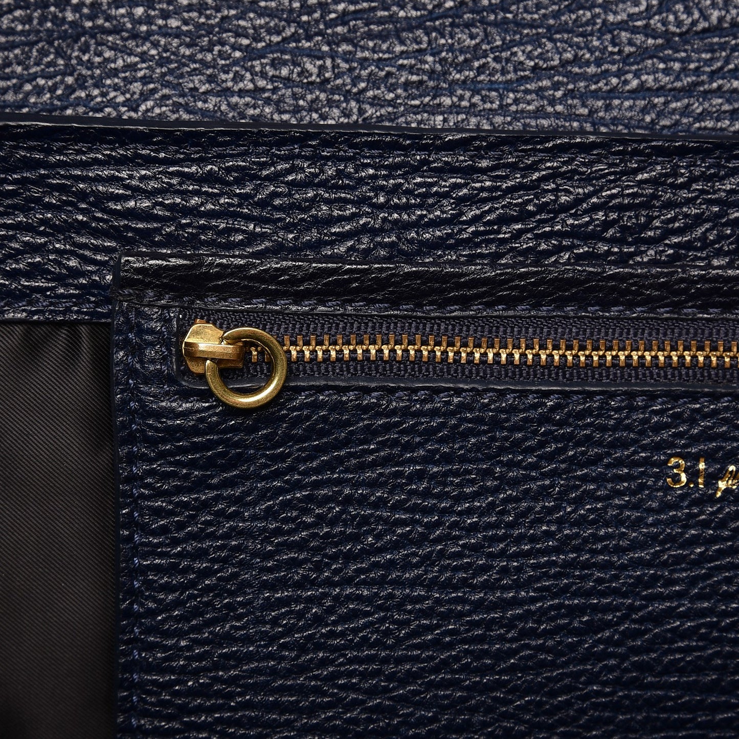 3.1 Textured Calfskin Large Pashli Satchel Ink