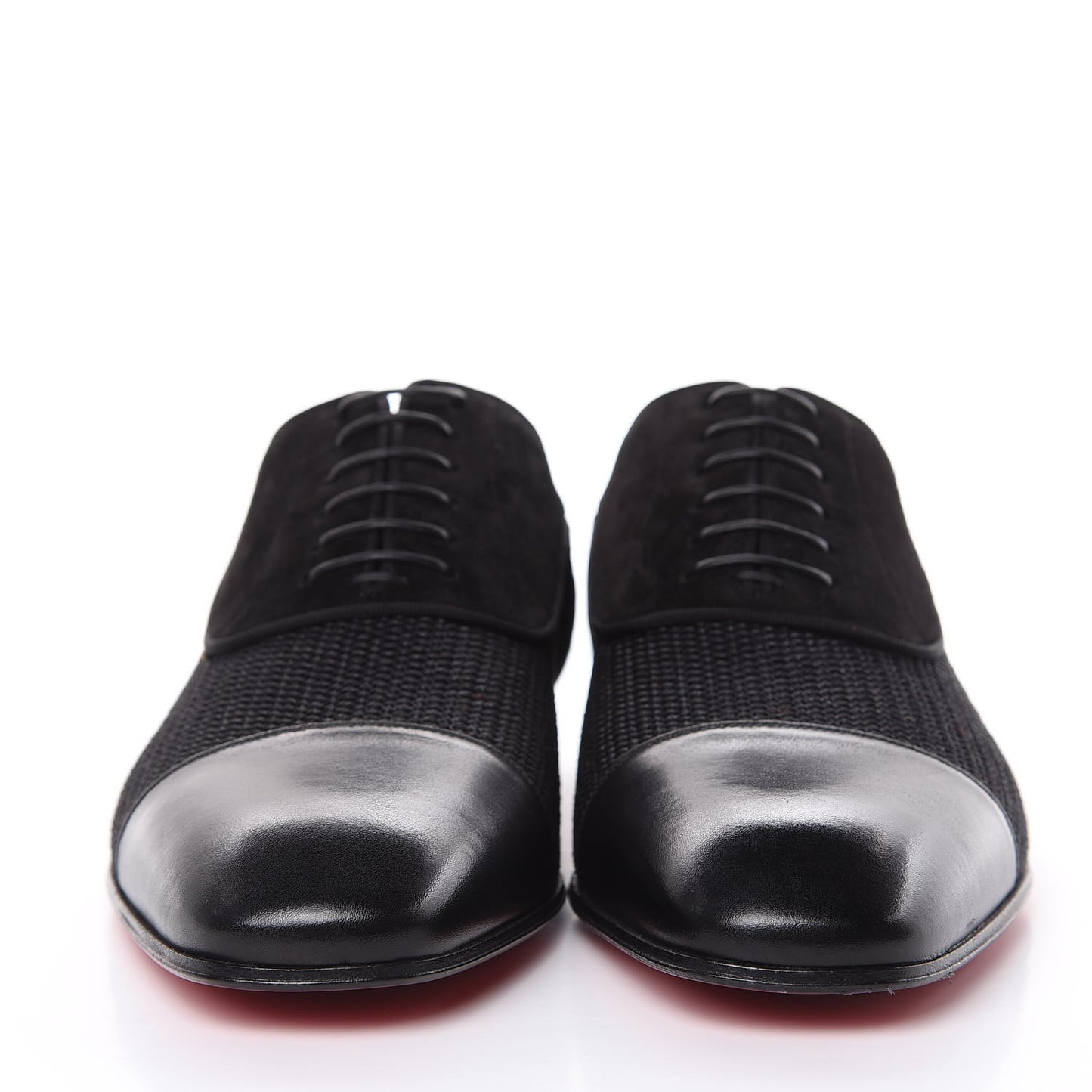 Veau Velours Calfskin Tresse Alfa Mens Greggo Flat Oxfords 39.5 Black