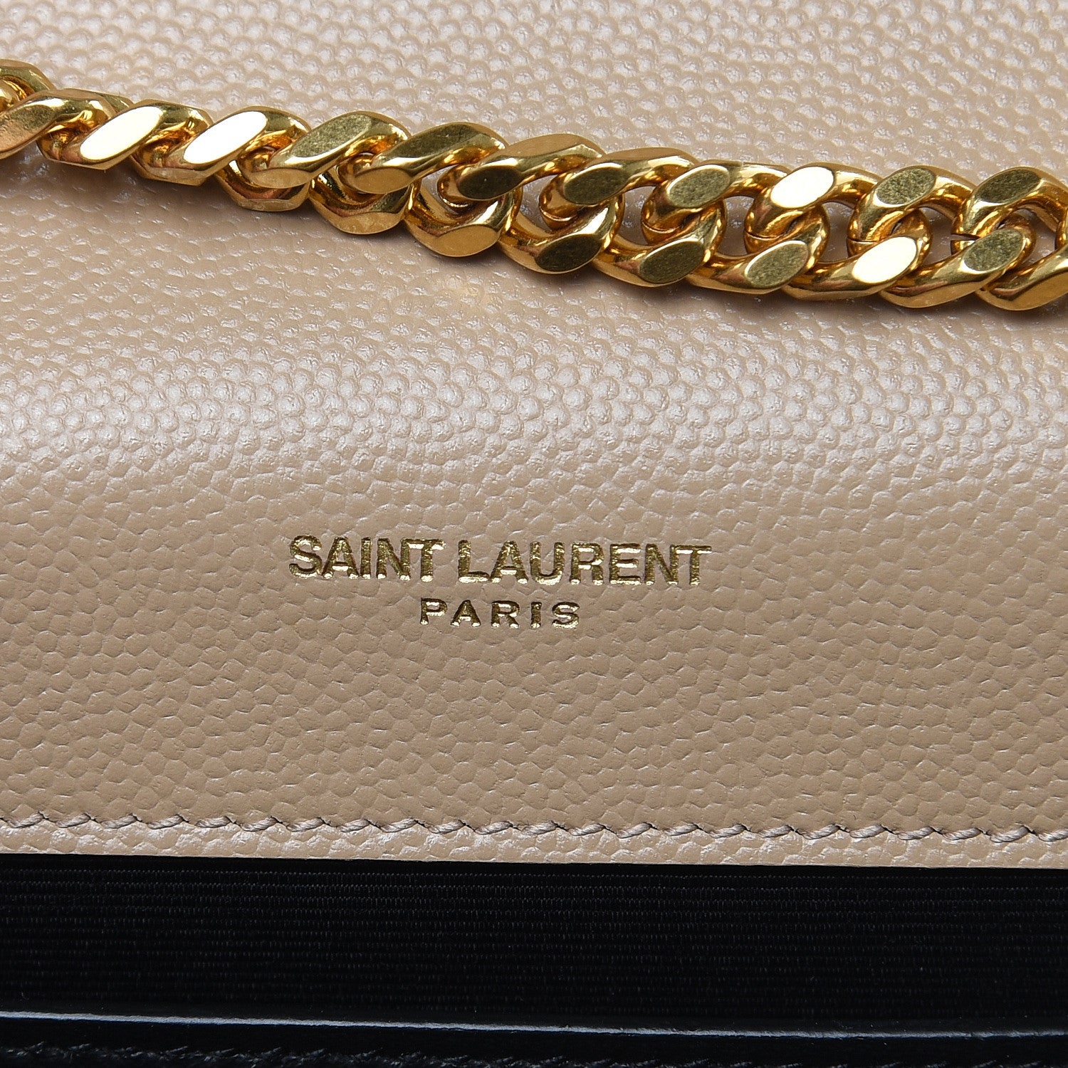 Saint Laurent Grain De Poudre Small Monogram Kate Satchel Dark Beige 6 of 9