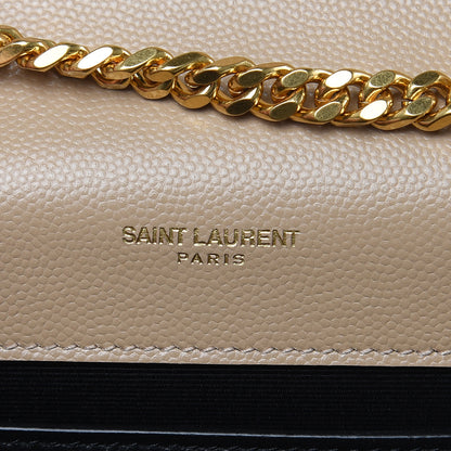Saint Laurent Grain De Poudre Small Monogram Kate Satchel Dark Beige 6 of 9