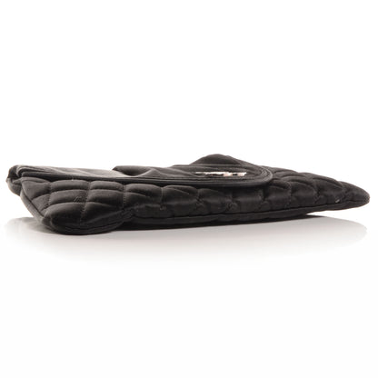 Chanel Satin Quilted Flap Clutch Black 4 of 7