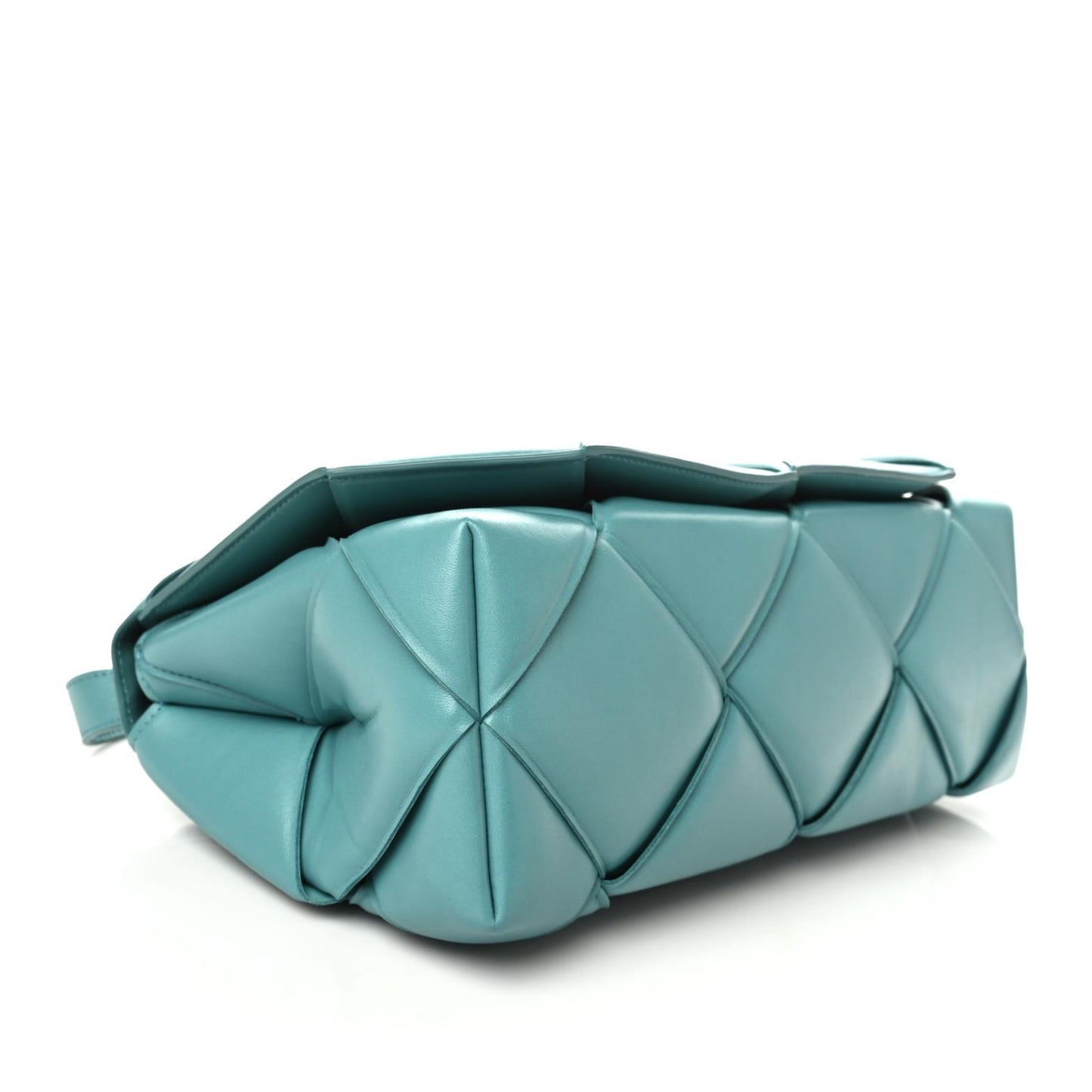 Nappa Intreccio Padded Top Handle Shoulder Bag Linoleum