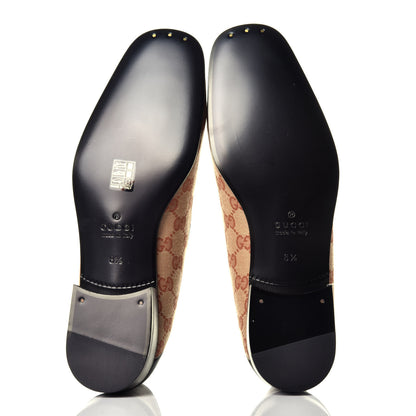 Gucci X MLB GG Monogram LA Dodgers Embroidered Mens Loafers 8.5 Beige Ruggine Black 5 of 8