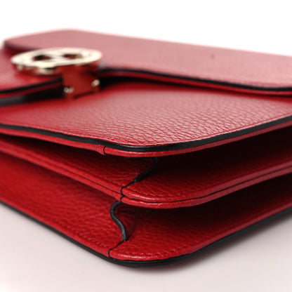 Gucci Dollar Calfskin Interlocking G Shoulder Bag Red 9 of 9