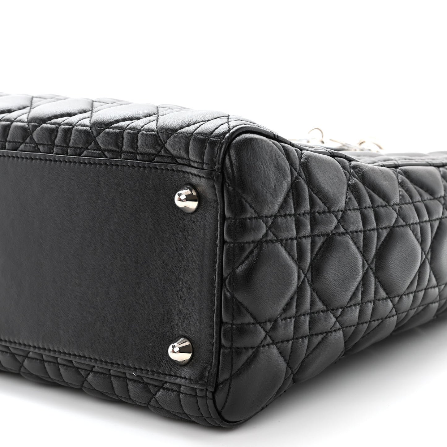 Lambskin Cannage Large Lady Dior Black