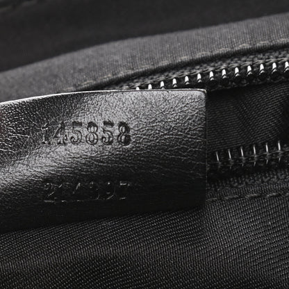 Gucci Monogram Small Double Buckle Flap Messenger Bag Black 7 of 10