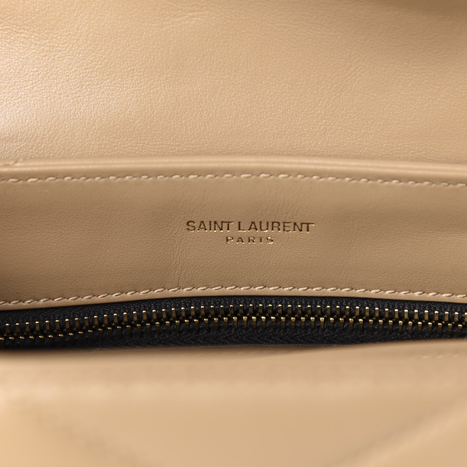 Saint Laurent Calfskin Y Quilted Monogram Toy Loulou Crossbody Bag Latte 8 of 11