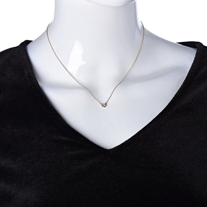Tiffany 18K Rose Gold Diamond .11ct Elsa Peretti Diamonds by the Yard Pendant Necklace 2 of 8