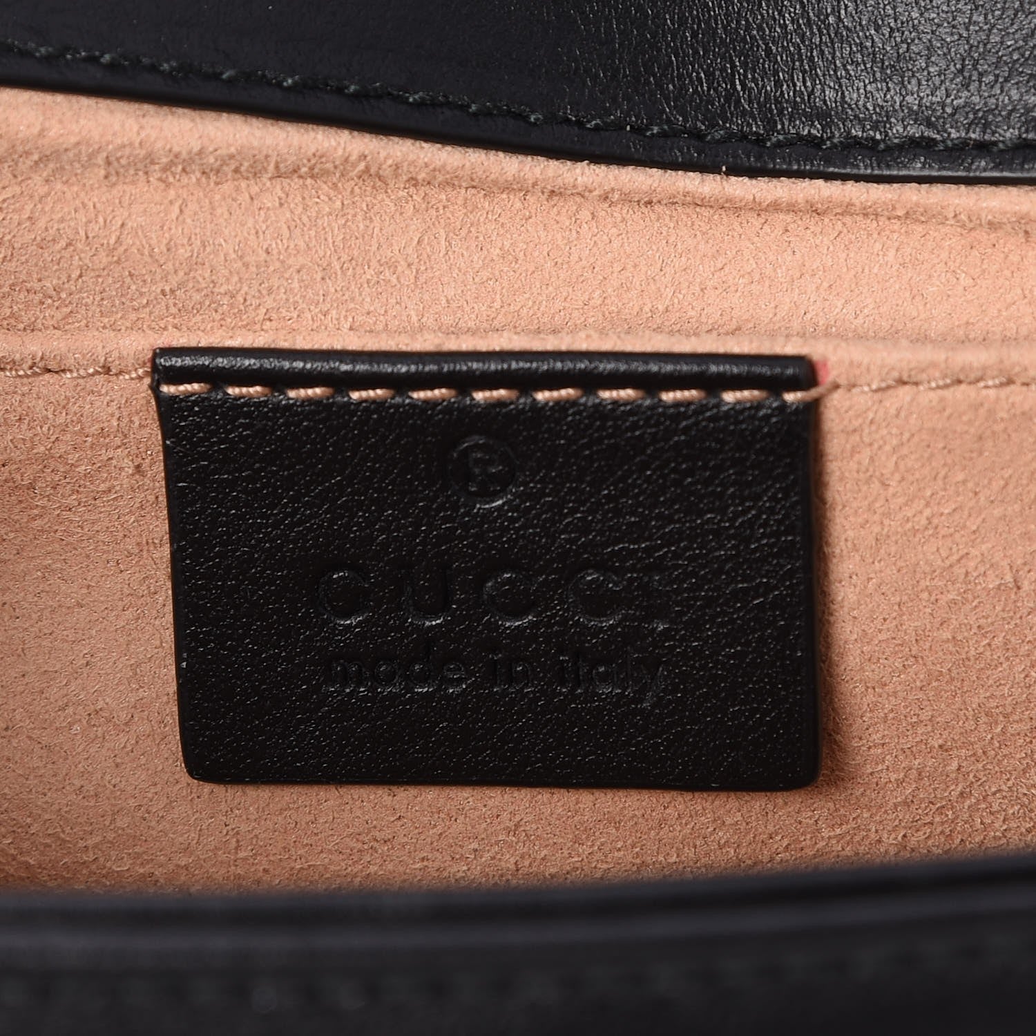 Gucci Calfskin Matelasse Mini GG Marmont Shoulder Bag Black 5 of 6