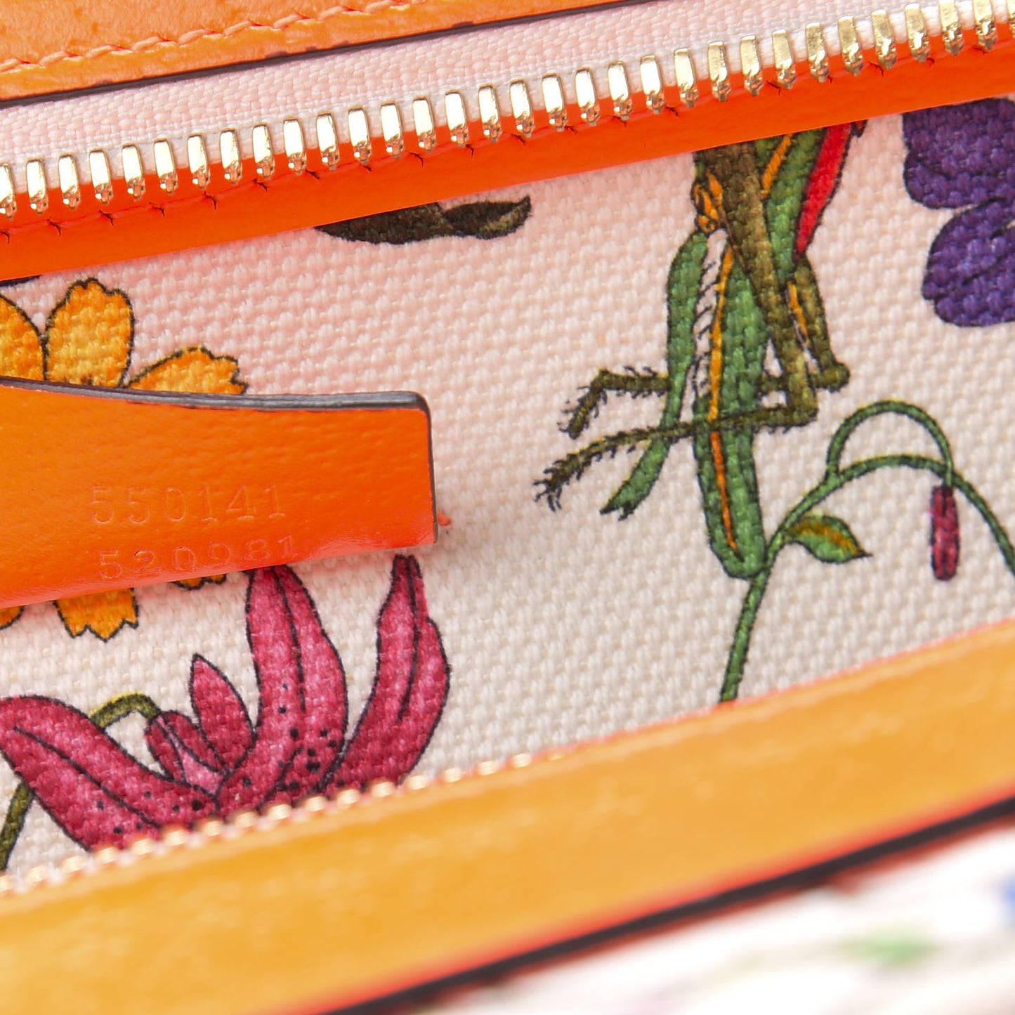 Canvas Medium Flora Tote White Multicolor Orange Fluo