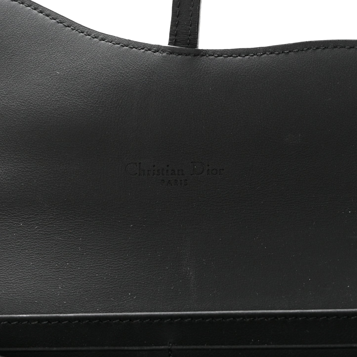 Ultra Matte Calfskin Saddle Chain Wallet Pouch Black