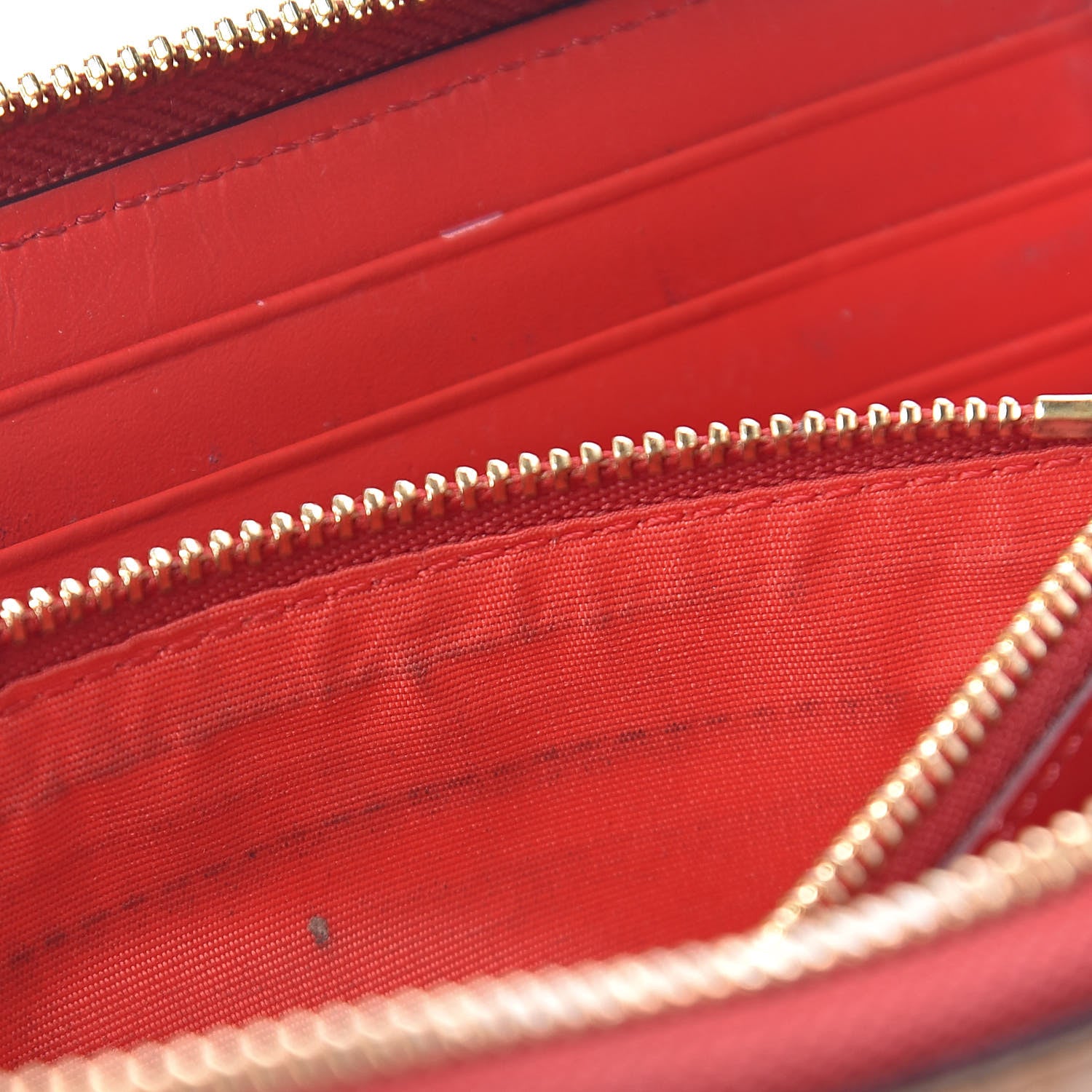 MCM Visetos Large Zip Around Wallet Cognac Red 12 of 17