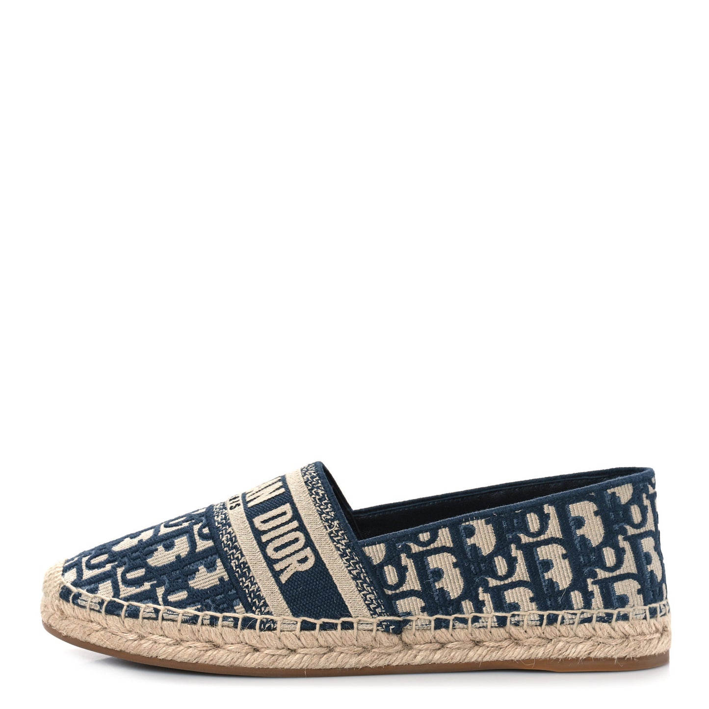 Oblique Embroidered Granville 15mm Espadrilles 40.5 Deep Blue