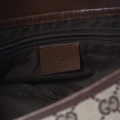 Gucci Monogram Jackie O Flap Bag Brown 8 of 15