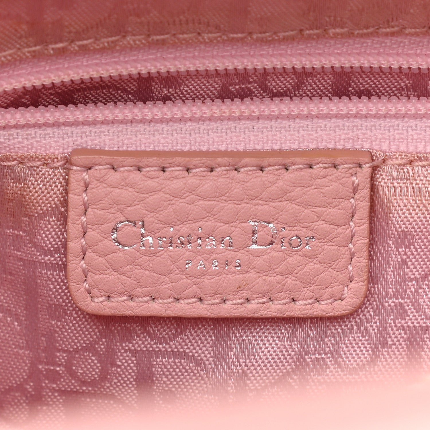 Christian Dior Calfskin Cannage Handbag Pink 6 of 13