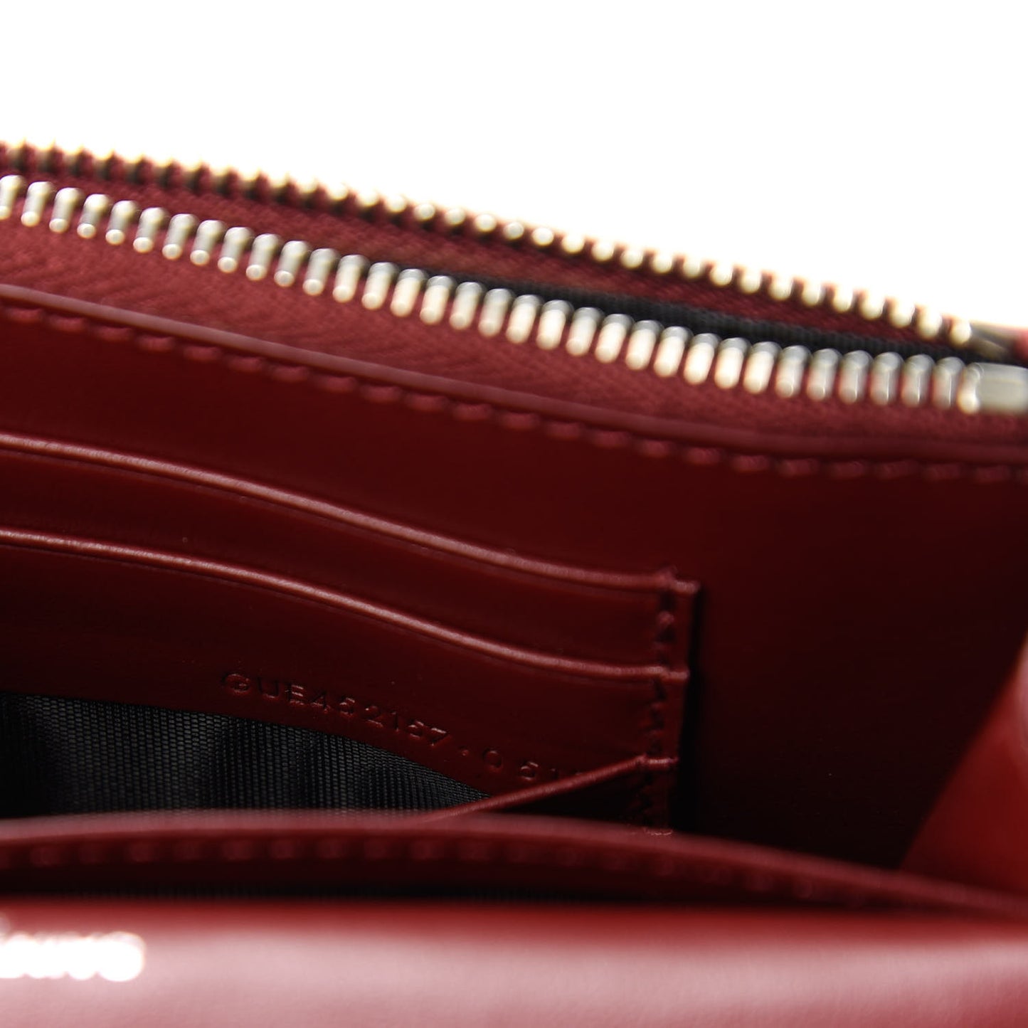 Calfskin Crocodile Embossed Monogram Sunset Chain Wallet Palissandre