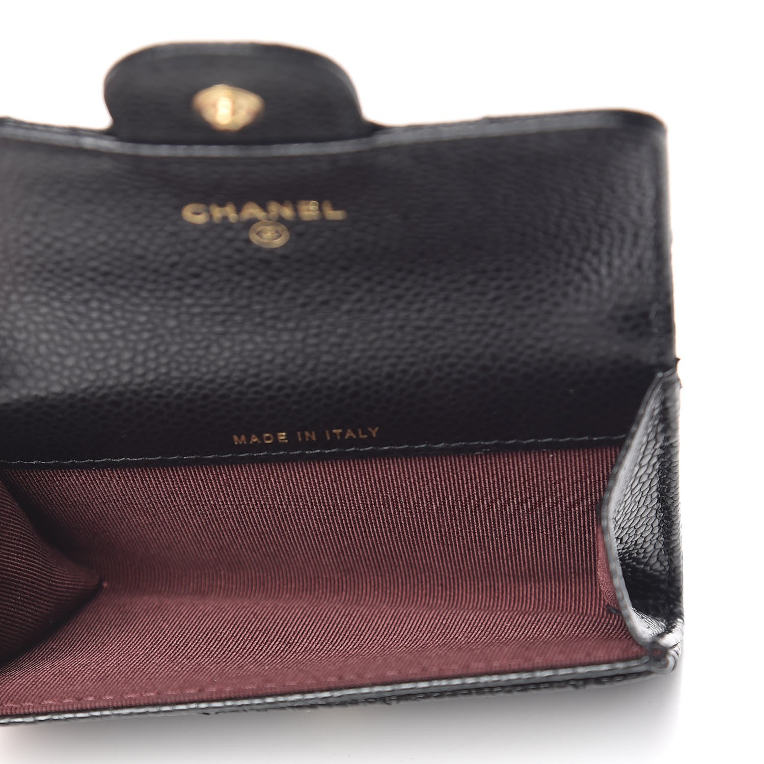 Chanel Caviar Quilted Flap Card Holder Wallet Black 5 of 9