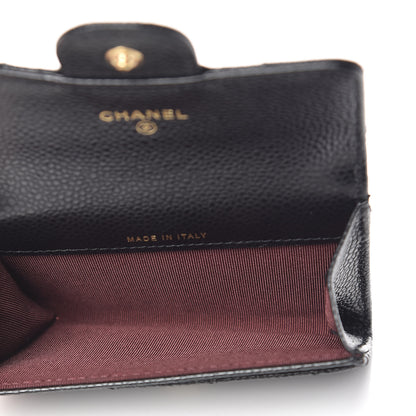 Chanel Caviar Quilted Flap Card Holder Wallet Black 5 of 9