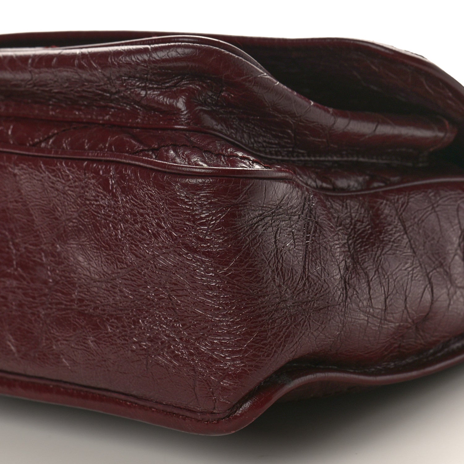 Saint Laurent Crinkled Calfskin Matelasse Monogram Medium Niki Chain Satchel Rouge Legion 11 of 13