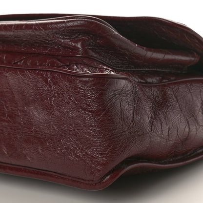Saint Laurent Crinkled Calfskin Matelasse Monogram Medium Niki Chain Satchel Rouge Legion 11 of 13