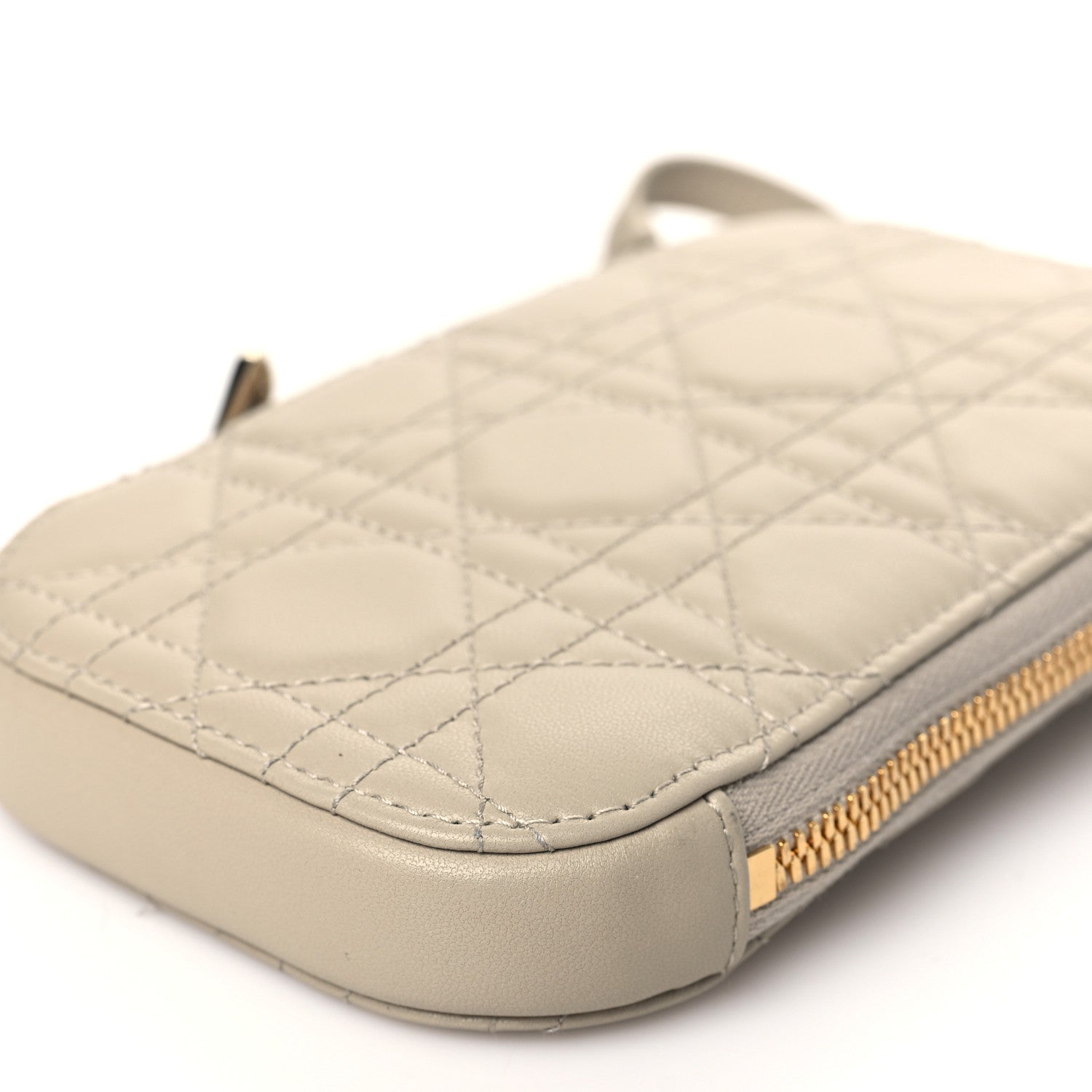 Christian Dior Lambskin Cannage Lady Dior Phone Holder Beige 10 of 10