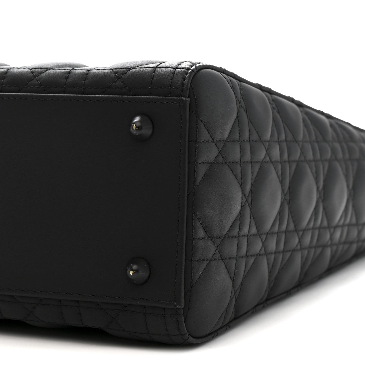 Christian Dior Ultra Matte Calfskin Cannage Large Lady Dior Black 10 of 10