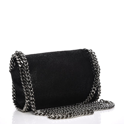 Stella McCartney Shaggy Deer Tiny Fold Over Falabella Tote Black 3 of 8