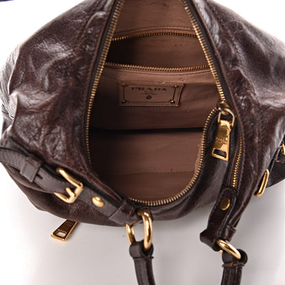 Prada Vitello Shine Hobo Bruciato 5 of 14