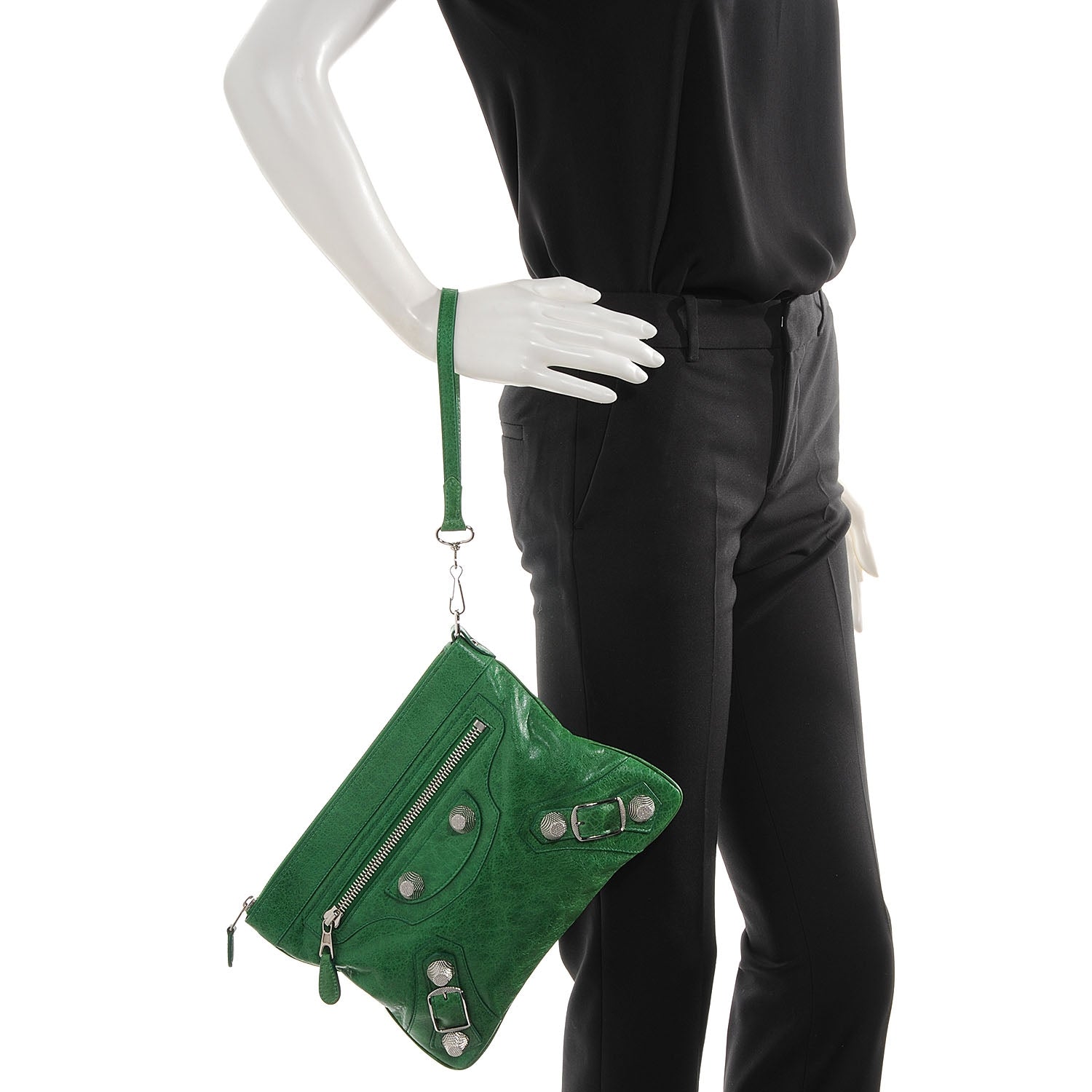 Balenciaga Agneau Giant 21 Handle Flat Clutch Pommier 2 of 7