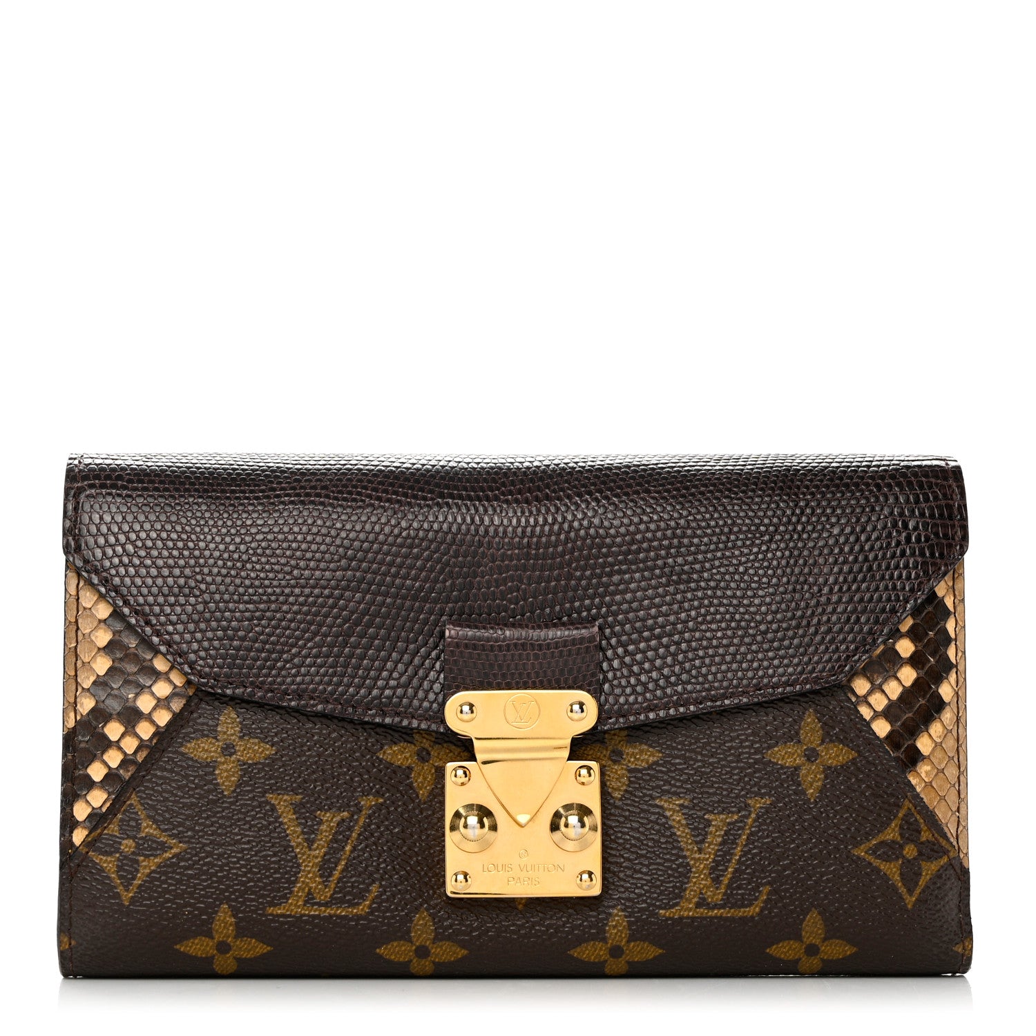 Louis Vuitton Monogram Python Ostrich Lizard Majestueux Wallet 1 of 9