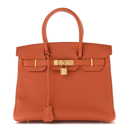 Hermes Togo Birkin 30 Orange 1 of 10