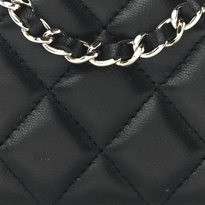 Chanel Lambskin Quilted Small Clutch With Chain Black 9 of 12