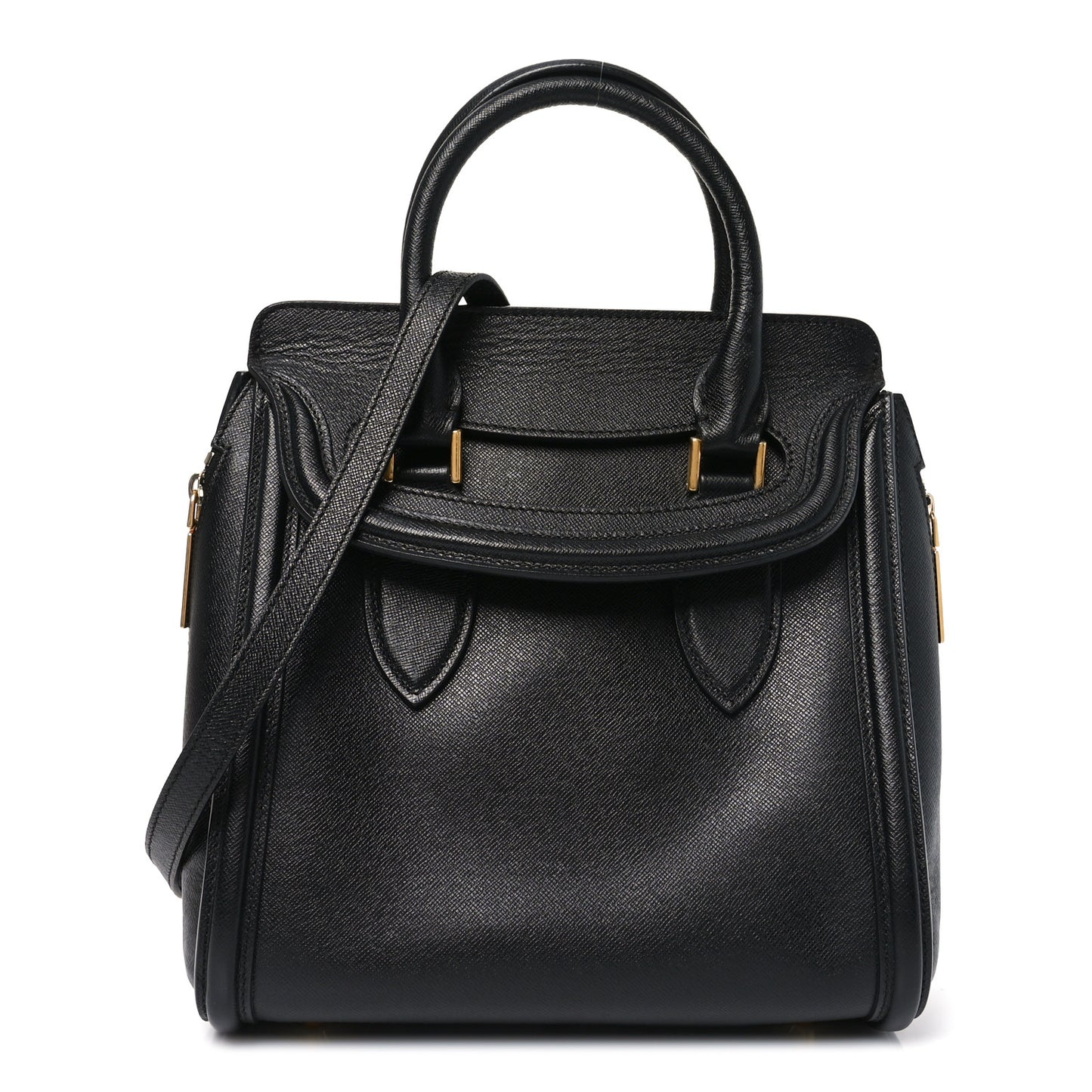 Grained Calfskin Large Heroine Black