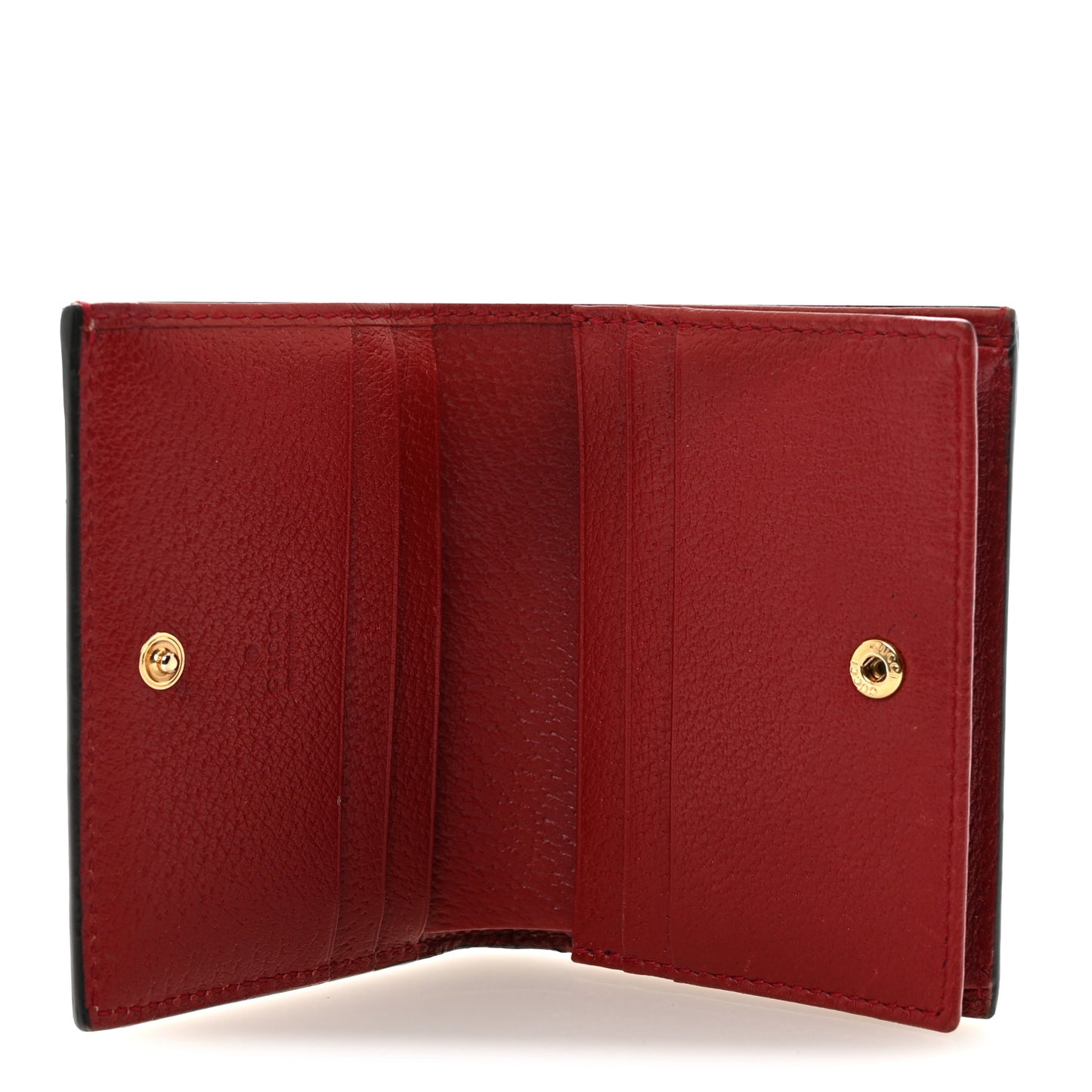 GG Supreme Monogram Tian Card Case Beige Multicolor Red