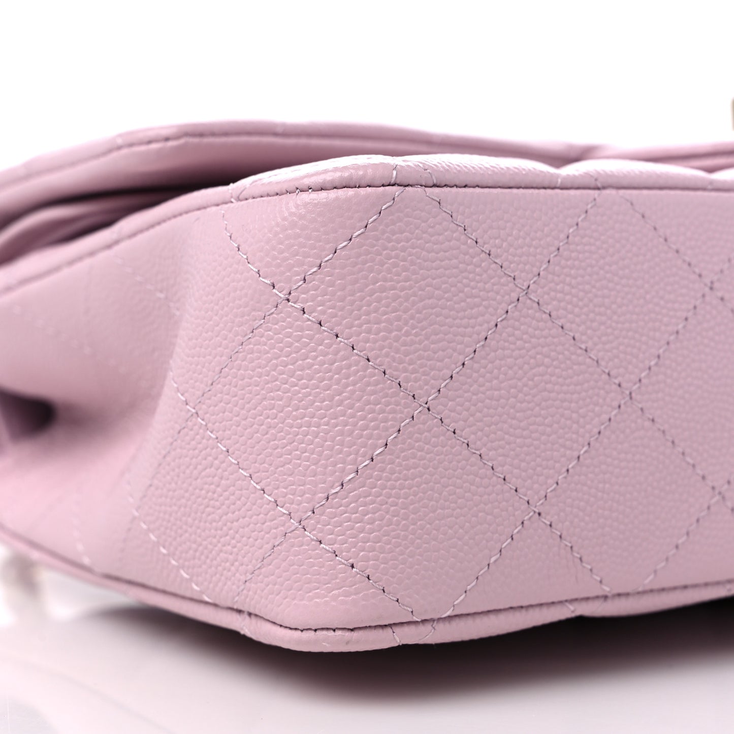 Caviar Quilted Medium Double Flap Light Pink