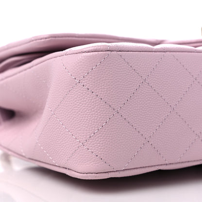 Chanel Caviar Quilted Medium Double Flap Light Pink 8 of 9