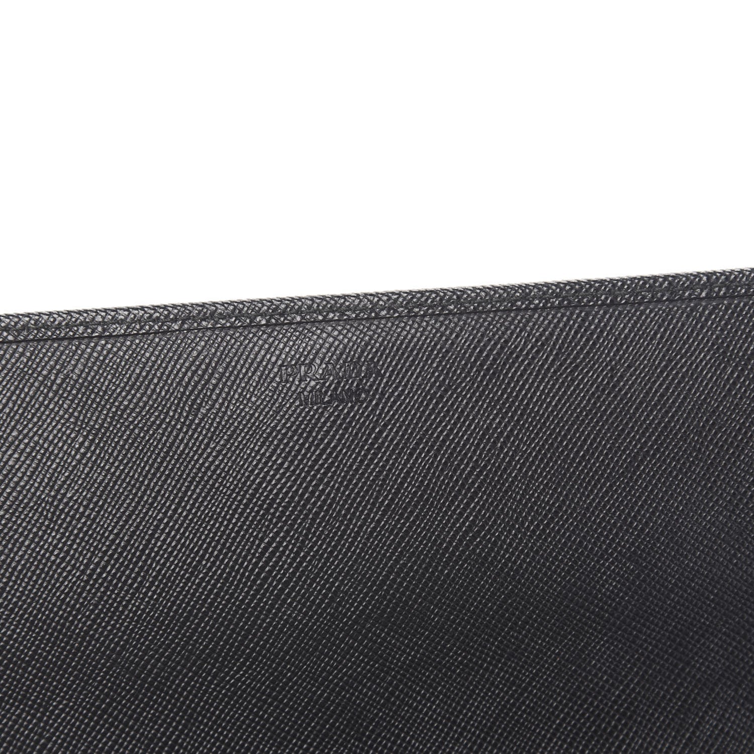Prada Saffiano Metal Oro Chain Wallet Black 6 of 10