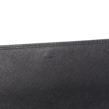 Prada Saffiano Metal Oro Chain Wallet Black 6 of 10