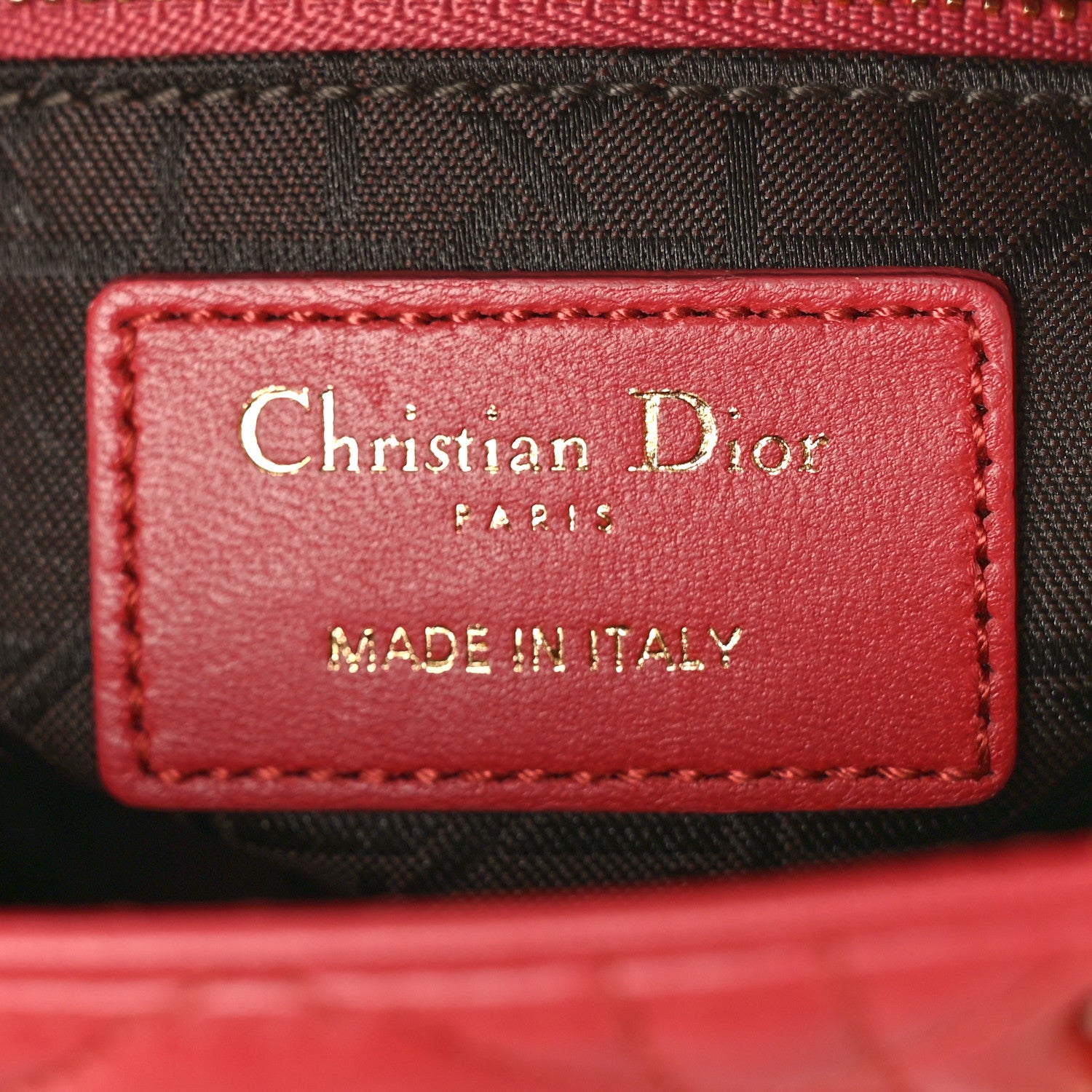 Christian Dior Lambskin Cannage Mini Lady Dior Coral 6 of 8
