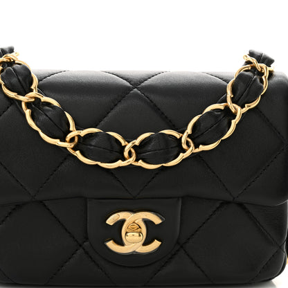 Chanel Lambskin Quilted Mini Flap CC Links Flap Black 8 of 11