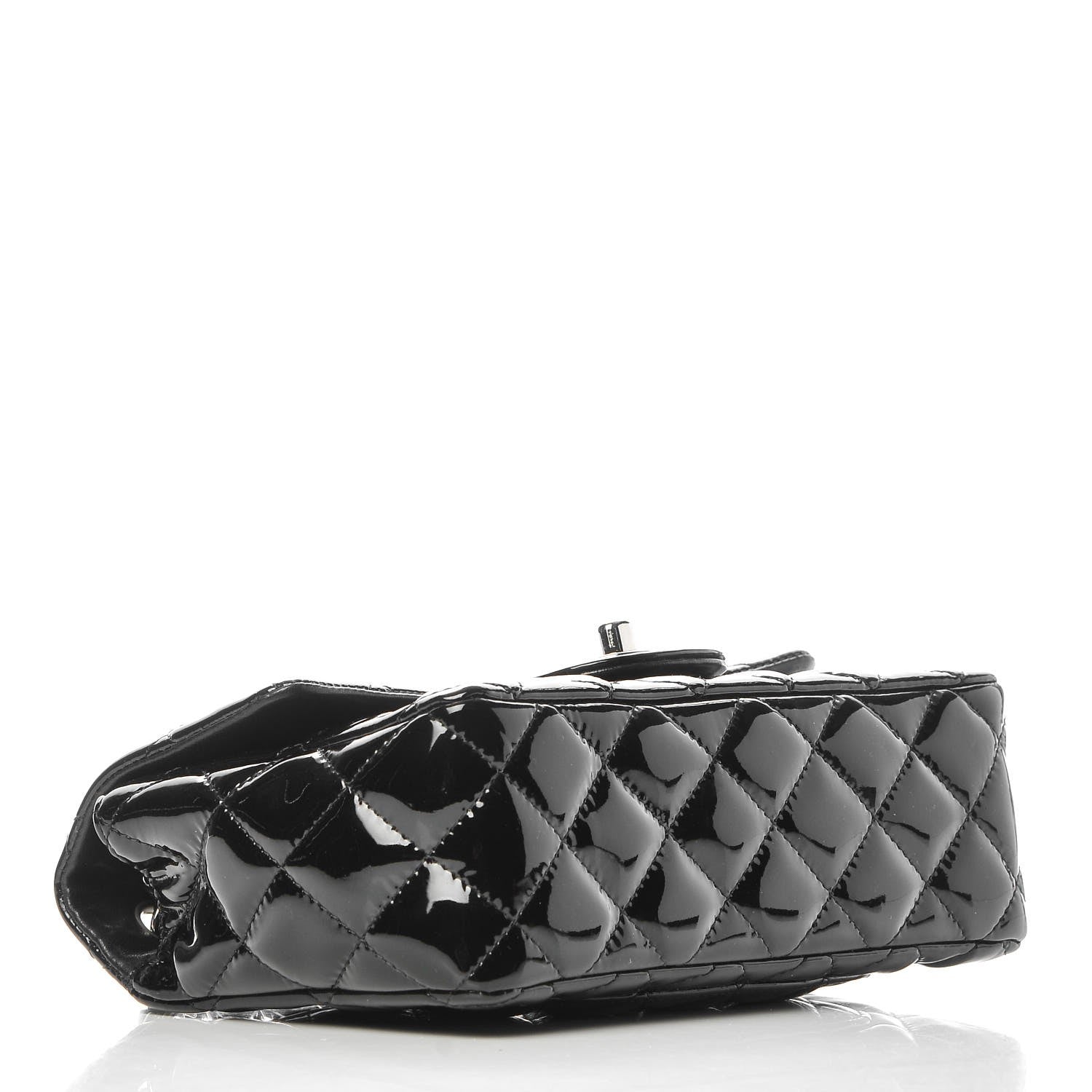 Chanel Patent Calfskin Quilted Mini Rectangular Flap Black 4 of 8